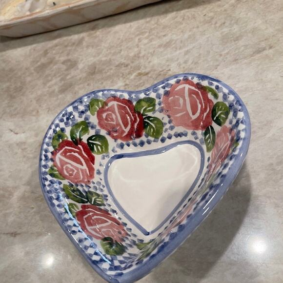 Ancora heart shaped pottery bowl Italy - Picture 4 of 10